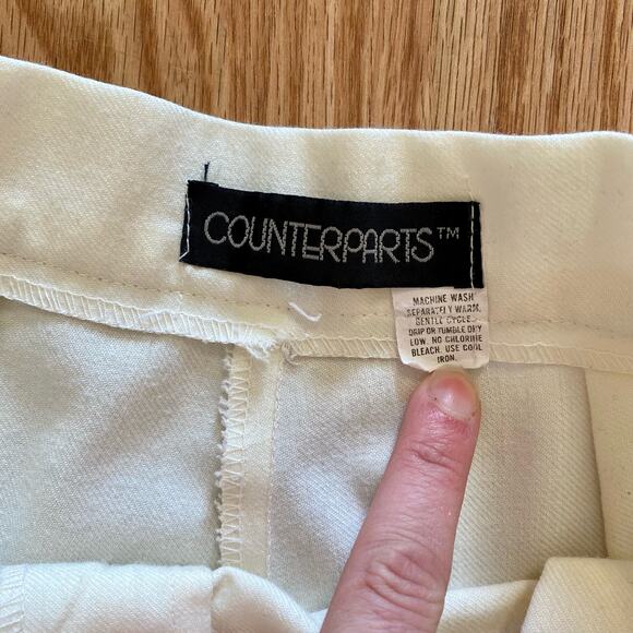 Counterparts Vintage White Pleated Pants Womens 27 Waist - Picture 11 of 15